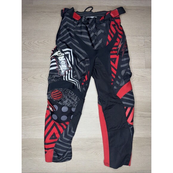 Mayhem O'Neal Motocross Pants Youth 8T-10T Black Red ATV Dirt Bike Off-Road - Picture 2 of 7
